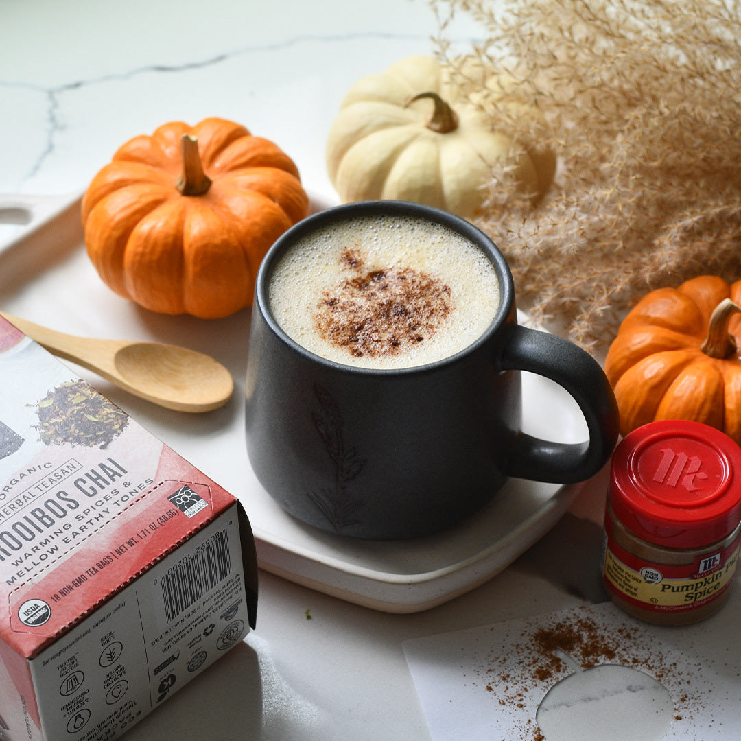 Indulge in the Warmth of Autumn with Numi's Rooibos Chai Pumpkin Latte!