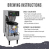 Brewing instructions for Numi gallon sized ice tea for a gallon batch or three gallon machines