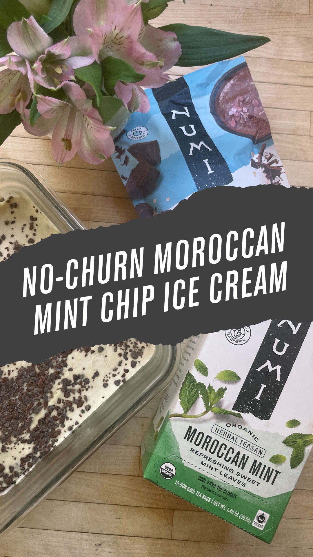 No-Churn Numi Mint Chocolate Chip Ice Cream!