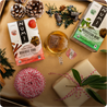 Numi holiday flavor teas in a decorative setting